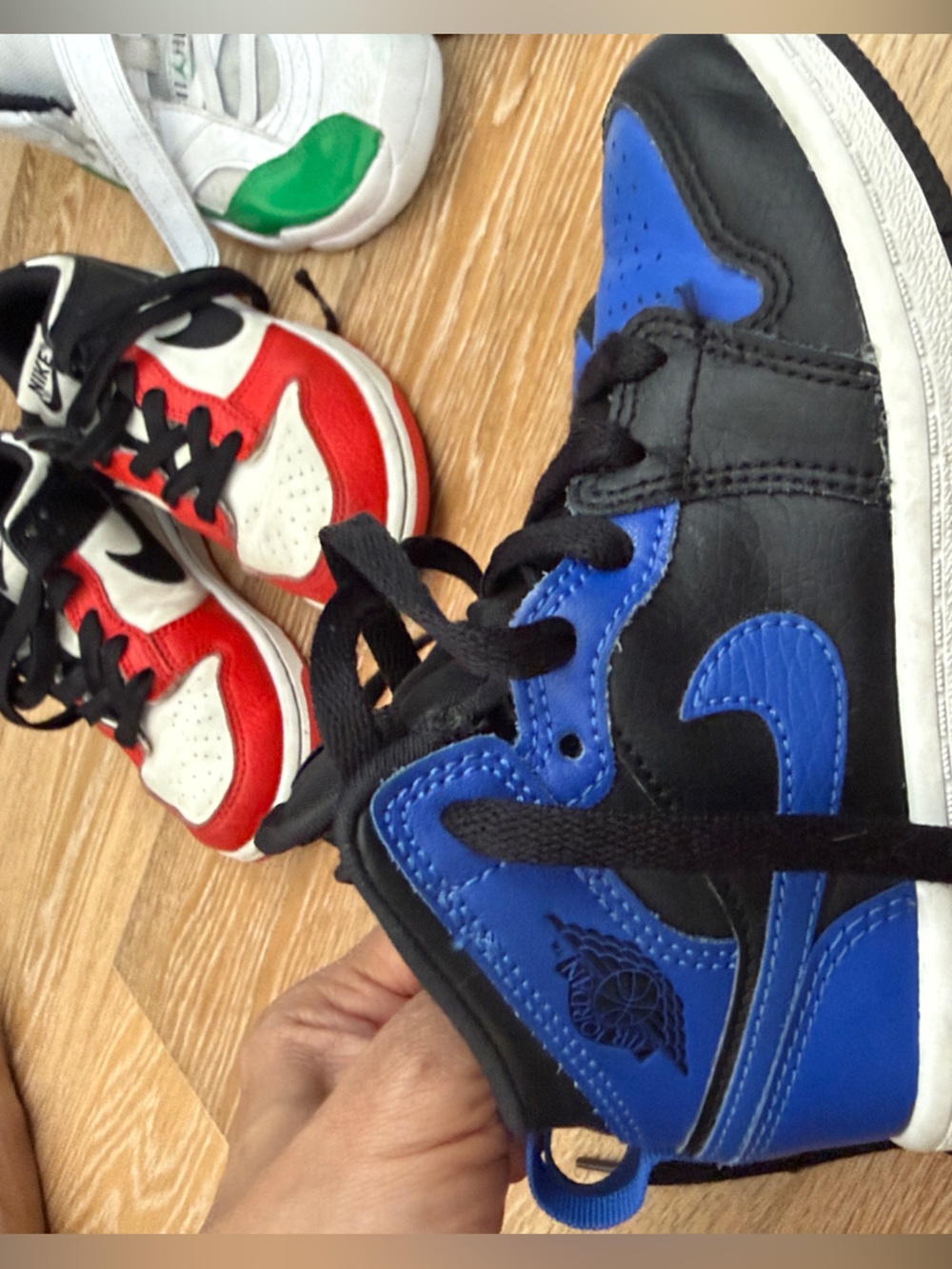 Jordan Kids Blue and Black Mid-Top Sneakers